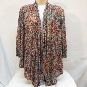 Ruby Rd Sheer Jacket‎ with 3/4 sleeves Size M